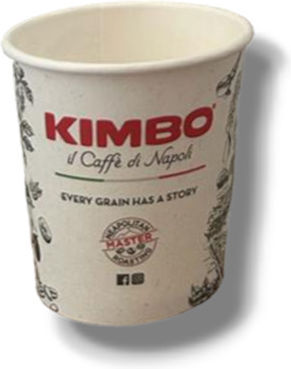 Kimbo Ποτήρι μιας Χρήσης Χάρτινo Λευκό 120ml 50τμχ