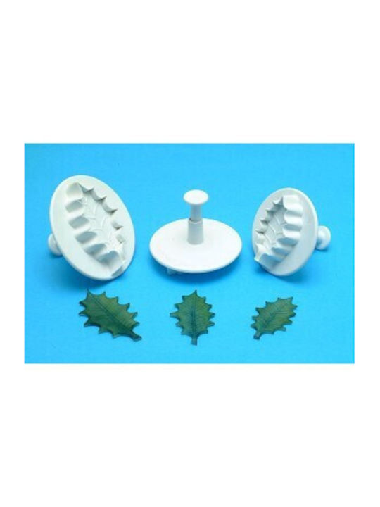 Pme Holly Large Cookie Cutter-Stamp Set of 3 028.02.001