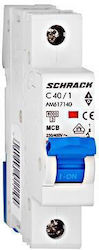 Schrack Automatic Circuit Breaker 40A Single Pole AC Schrack Automatic Circuit Breaker 40A Single Pole AC