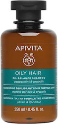 Apivita Oil Balance Peppermint & Propolis Shampoos against Seborrheic Dermatitis for Oily Hair 250ml Apivita Oil Balance Peppermint & Propolis Shampoos against Seborrheic Dermatitis for Oily Hair 250ml