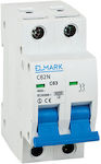 Elmark Automatic Circuit Breaker 25A Double-pole 11738