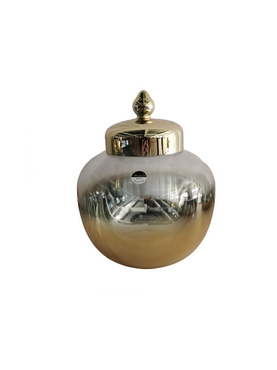 Karvounis Vază Decorativă Sticlă Transparent 22.5x22.5x26cm 1buc
