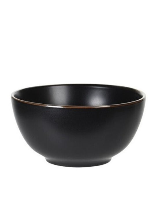 JK Home Decoration Ceramic Salad Bowl Black 15x15x8cm