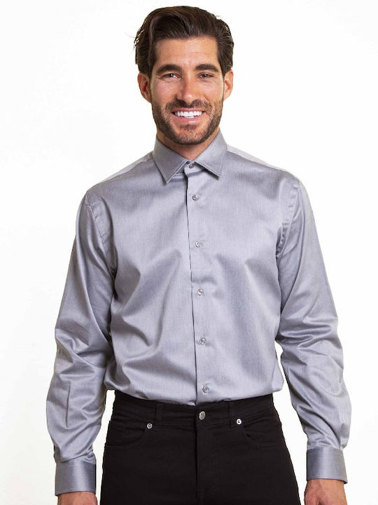 Long-sleeved Cotton Shirt Black