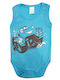 Beboulino Baby Bodysuit Sleeveless Blue Blaze