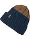 Beanie Unisex Fleece Σκούφος Πλεκτός σε Μπλε χρώμα