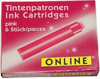 Online 6 Ersatz- und Füllfederhaltertinten für Füllfederhalter Rosa