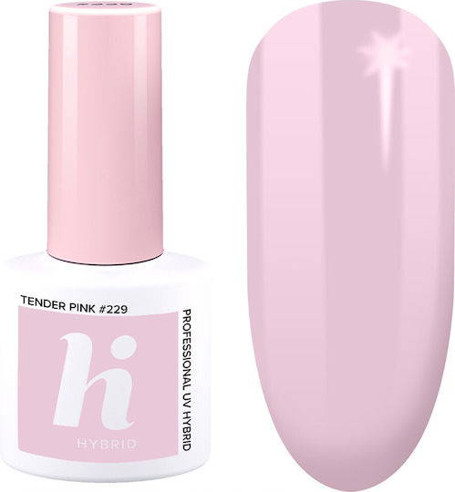 Hi Hybrid Glossy Βερνίκι Νυχιών Μακράς Διαρκείας 229 Tender Pink 5ml