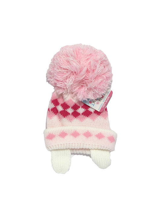 Soft Touch Kids Beanie Knitted Pink for Newborn