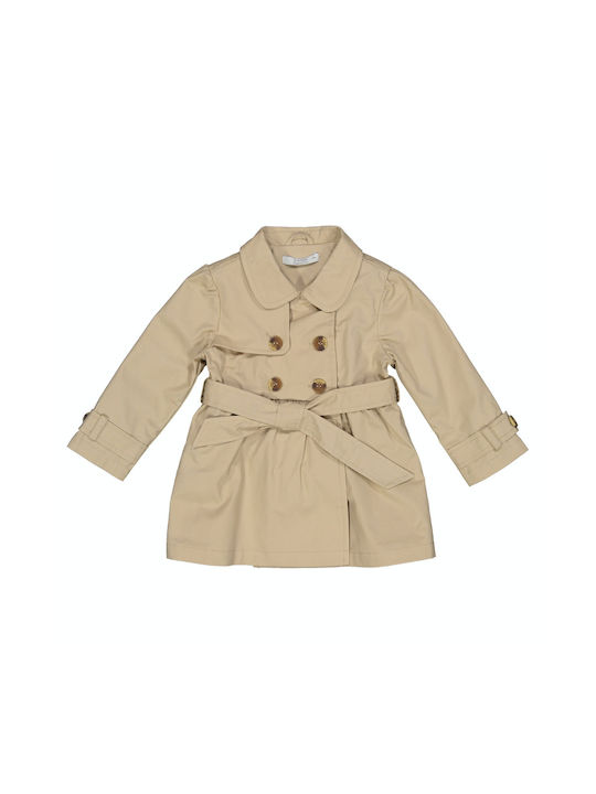 Birba Trybeyond Kids Trench Coat Short with Hood Beige