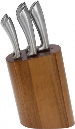 Cryspo Trio Akazie Messer Set mit Sockel
