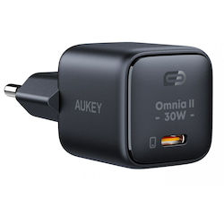 Aukey Зарядно без кабел с USB-C порт 30W Power ...