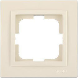 Mono Electric Schalterrahmen 1-fach Horizontale Montage in Beige Farbe 500-001736160