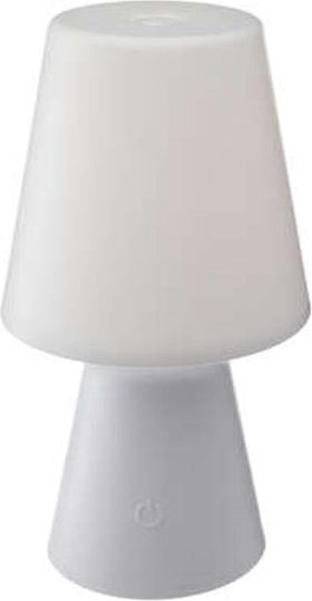 Atmosphera Wiza Plastic Table Lamp with White Shade and Base