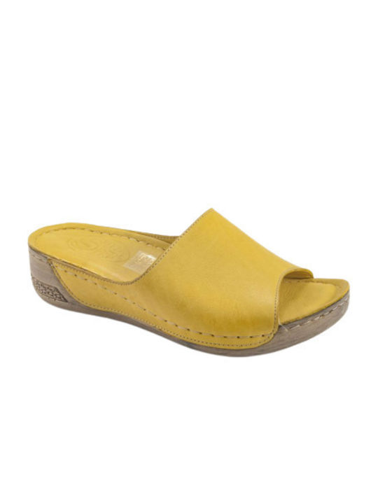 Safe Step 90406 Women's Leather Platform Shoes Yellow