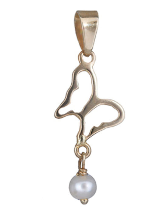 Kids Pendant Butterfly in 14K Gold