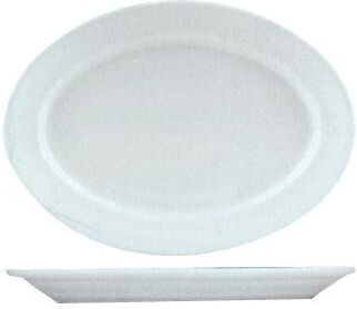 Ionia Oval Serving Platter Made of White Porcelain 34x24cm 6 Pieces