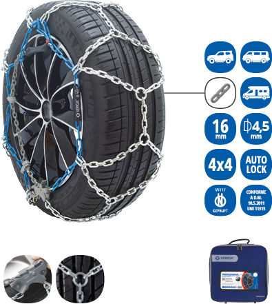 Veriga Professional NT 280 Αντιολισθητικές Αλυσίδες Επιβατικού Αυτοκινήτου 2τμχ