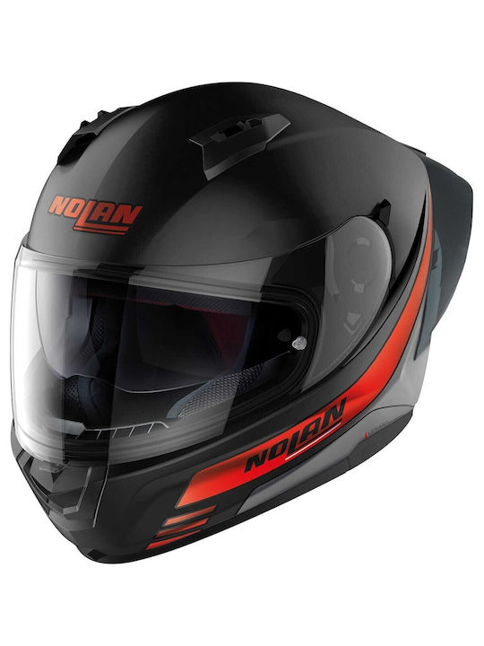 Nolan N60-6 Sport Outset Full Face Helmet with Pinlock and Sun Visor ECE 22.06 21 Mat Black/Red