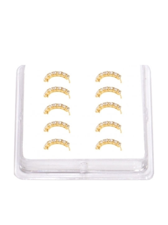 Ro-Ro Accessories Piercing Pentru Urechi Cercel De Nas Din Argint Plăcut Cu Aur Alb