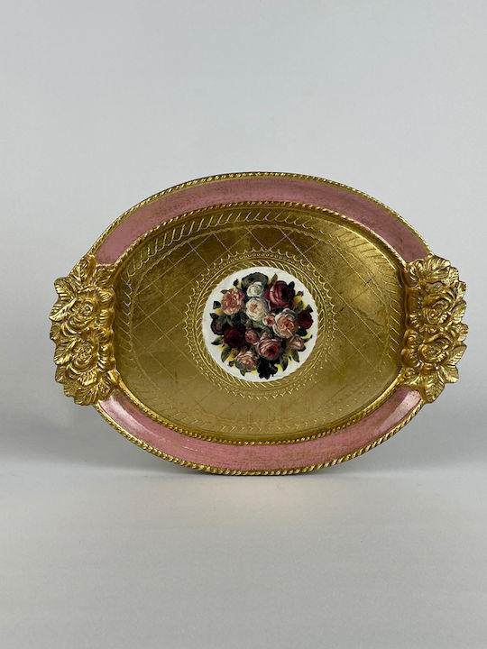 Поднос за сервиране с Дръжки в Розов Цвят 43x32см 1165/LC2PINK 1бр