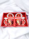 Love Glass Coffee Cup Set Red