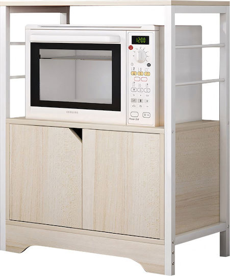ArteLibre Amur Wooden White Kitchen Rack ArteLibre Amur Wooden White Kitchen Rack