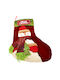 Christmas Decorative Red Socks with Snowmen L38xW27cm