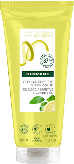 Klorane Zeste d'Agrumes Gel De Duș Cu Miros De Citrice 200ml