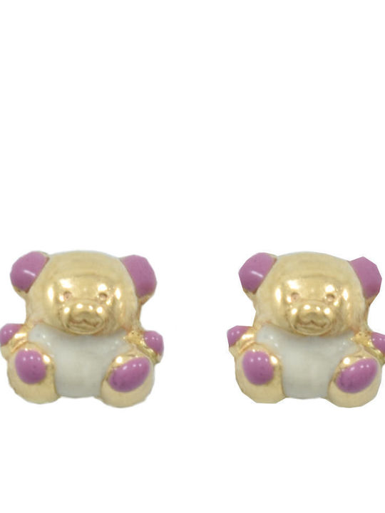 Kids Earrings Studs made of Gold 14K