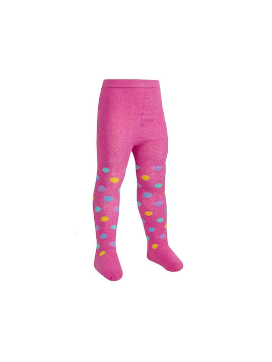 Kinderstrumpfhose Polka Dot ΡΟΖ