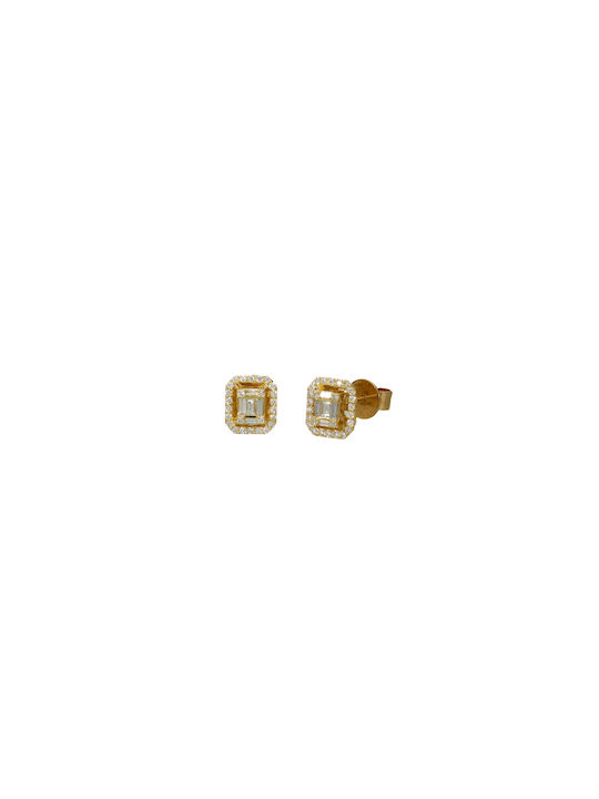 Δημιουργικό Βιλδιρίδης Σκουλαρίκια από Χρυσό 18K με Διαμάντι
