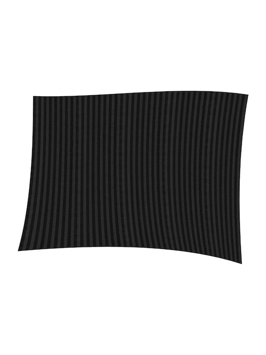 Ready Rectangular Kitchen Mat black striped 150x180εκ.