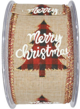 Christmas Ribbon Burgundy 900x3.5cm 1pc