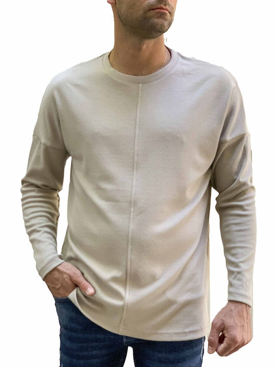 Huxley & Grace Men's Long Sleeve Blouse beige