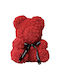 Bear of Artificial Roses Red 35cm in Box Factory