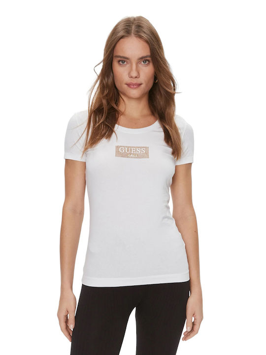 Guess Women's Athletic T-shirt White.