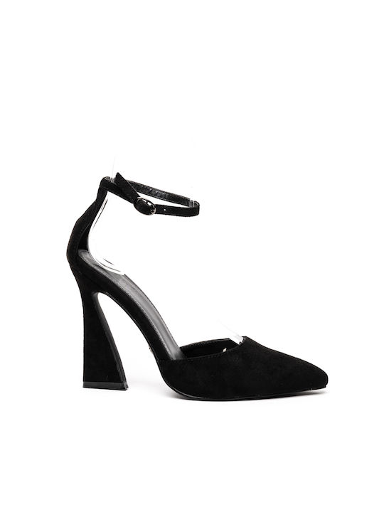 Pumps mit Riemchen Schwarz