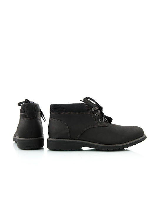 Hush Puppies Men s Leather Boots Black HM01893 007 Skroutz.cy