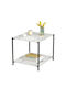 Square Side Table Argun Wooden White 40x40x43cm