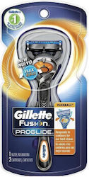 Gillette Fusion5 Proglide Razor cu Capete de schimb 5 lame și bandă lubrifiantă 2buc