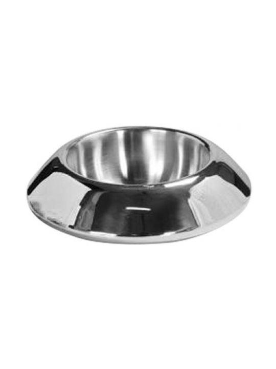 e-exoplismos High Quality Double Wall Snack Mirror Polish Serving Bowl Round Inox Silver with Diameter 16cm 6pcs