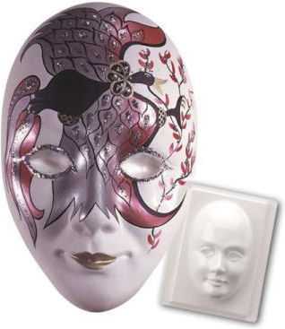 Matriță Silicon Mască pentru Argilă 18x18cm