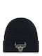 Badge Bulls Beanie Unisex Beanie Knitted in Black color