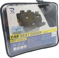 Rchang Autositzbezüge Set 10 Stück Schwarz W15505-4 Rchang Autositzbezüge Set 10 Stück Schwarz W15505-4
