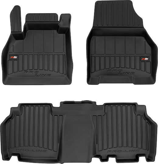 Frogum Set of Front and Rear Mats 4pcs Tray Type for Mercedes-Benz Citan 2012-> Black