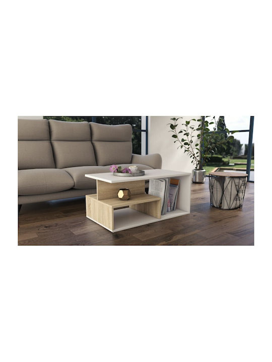 Rectangular Coffee Table Prima Son White L90xW51xH43cm