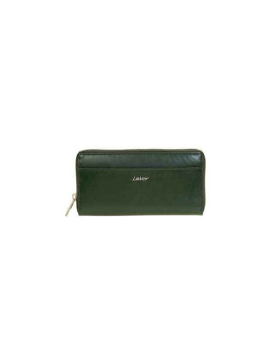 Lavor Large Leather Women's Wallet with RFID Green