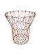ForHome Decorative Basket Metallic with Handles Orange 20x21.2cm