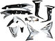 Motorrad Kunststoff-Set Silber 10Stück